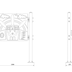 Eco-Pro Interaktivni panel avion-metal N10 Dimensions