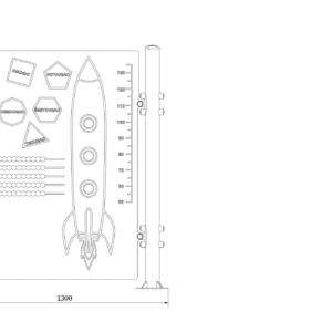 Eco-Pro Interaktivni panel raketa metal N15 Dimensions