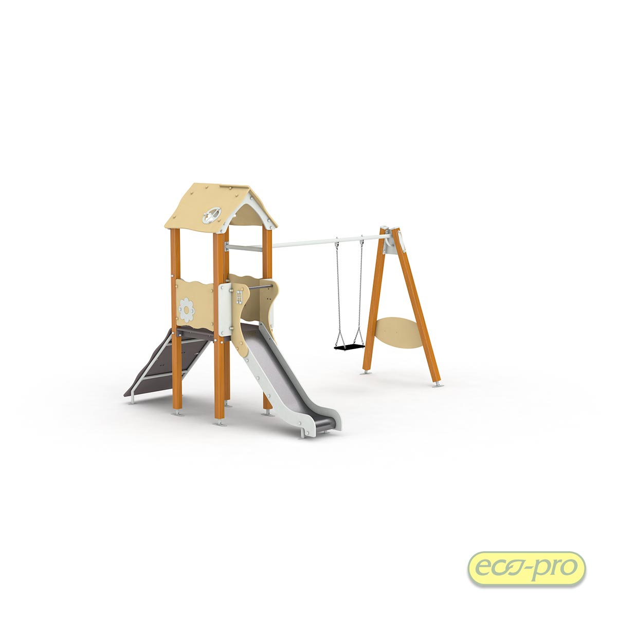 Eco-Pro Kompleks tobogana 1200 sa ljuljaškom MFK07-04 0000 Eco-Pro Kompleks tobogana 1200 sa ljuljaškom MFK07-04 0000