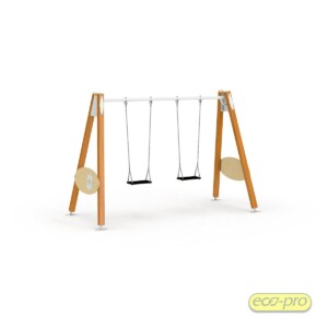 Eco-Pro Ljuljaška drvena sa dve sedalice U01-04 0000