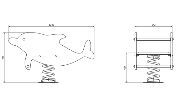 Eco-Pro Njihalica delfin L05 Dimensions