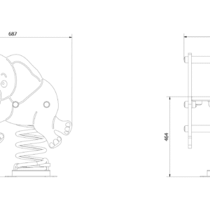Eco-Pro Njihalica slonić L07 Dimensions