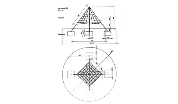 Eco-Pro Penjalica Piramida 3m P01 Dimensions